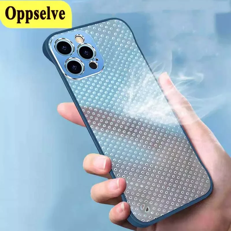Transparent Frameless Case For iPhone 12 mini 11 Pro Max Hollow Breathable Shell Metal Lens Full Protective Matte Hard PC Conque
Transparent Frameless Case For iPhone 12 mini 11 Pro Max Hollow Breathable Shell Metal Lens Full Protective Matte Hard PC Conque