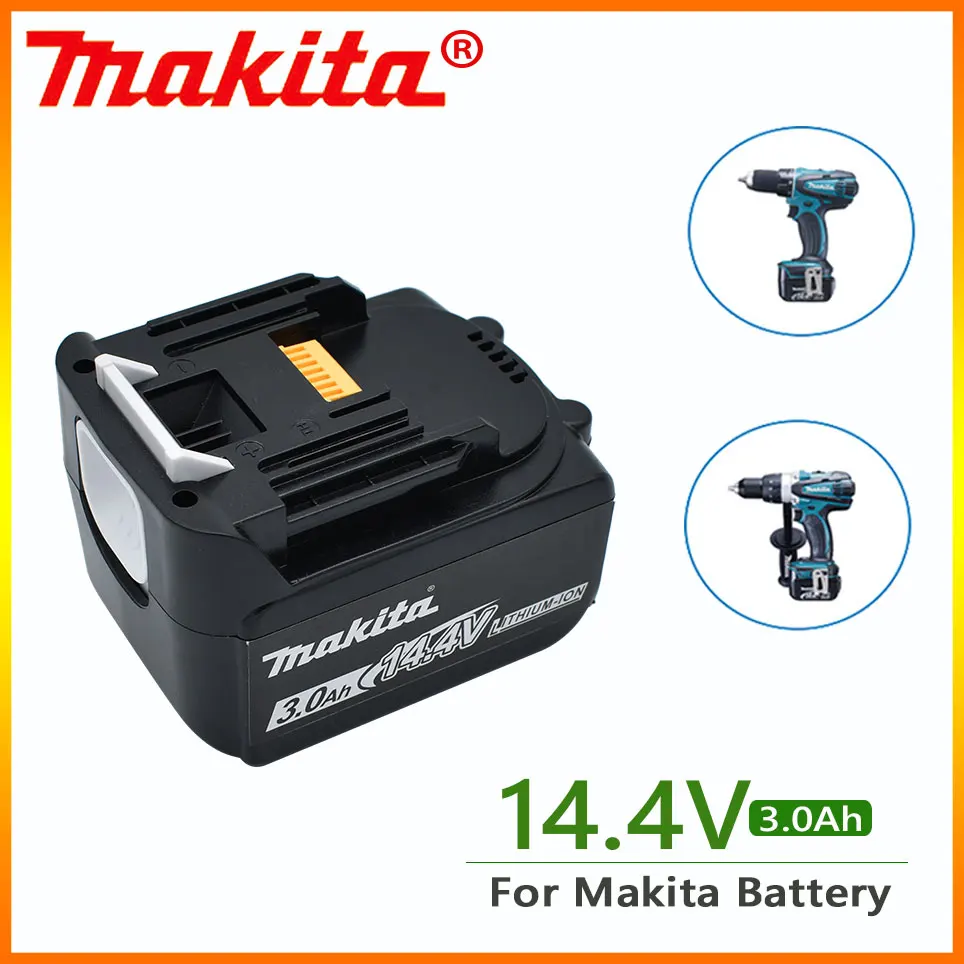 

Аккумуляторная батарея для светодиодного индикатора Makita BL1430 BL1415 BL1440 14,4-4 3000-0 196875-8 194558 Ач 195444 в