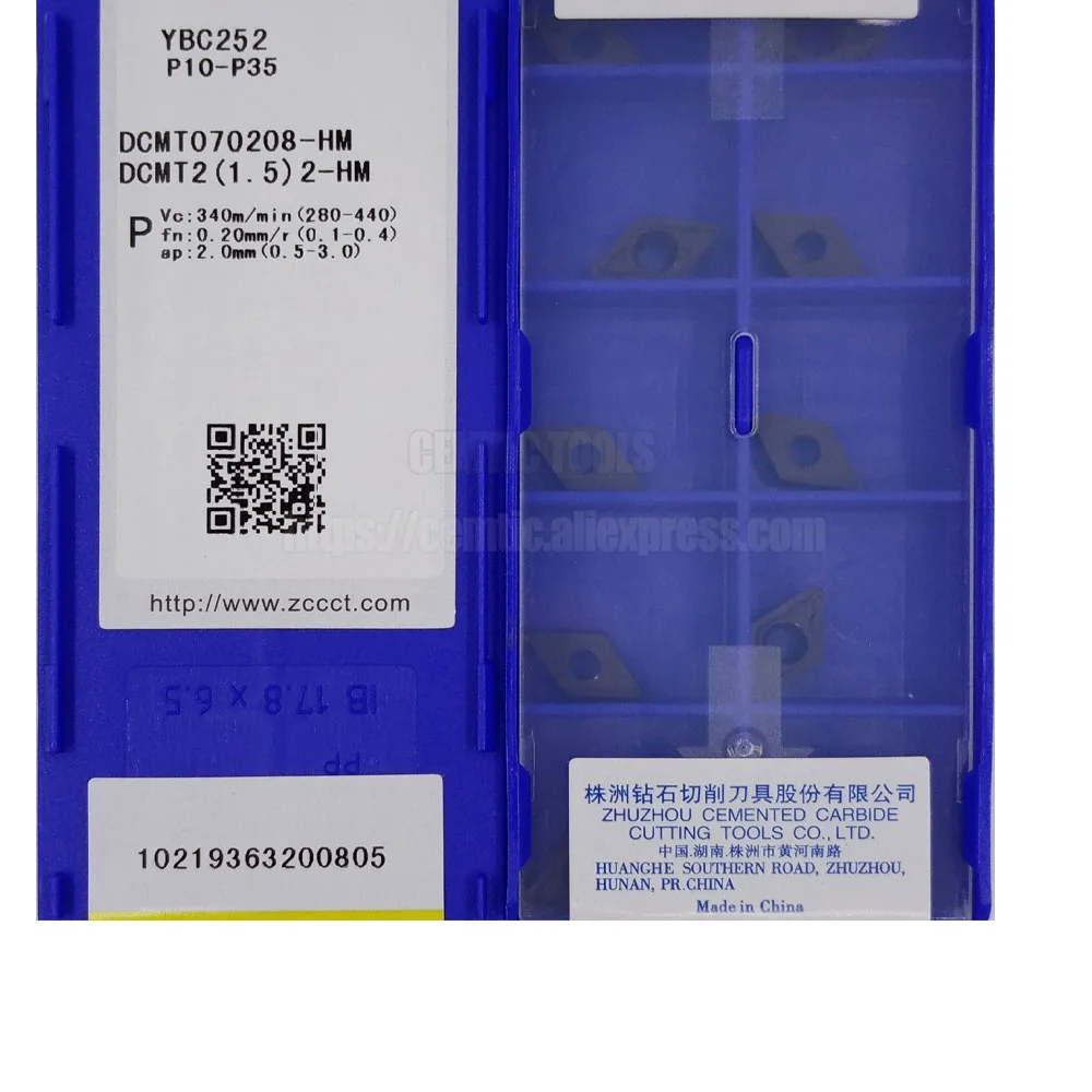 ZCC DCMT070208-HM YBD252 YBC251 YBC252 YBD152 YBG202 карбидные режущие инструменты с ЧПУ, токарные вставки, 10 шт./коробка
ZCC DCMT070208-HM YBD252 YBC251 YBC252 YBD152 YBG202 карбидные режущие инструменты с ЧПУ, токарные вставки, 10 шт./коробка