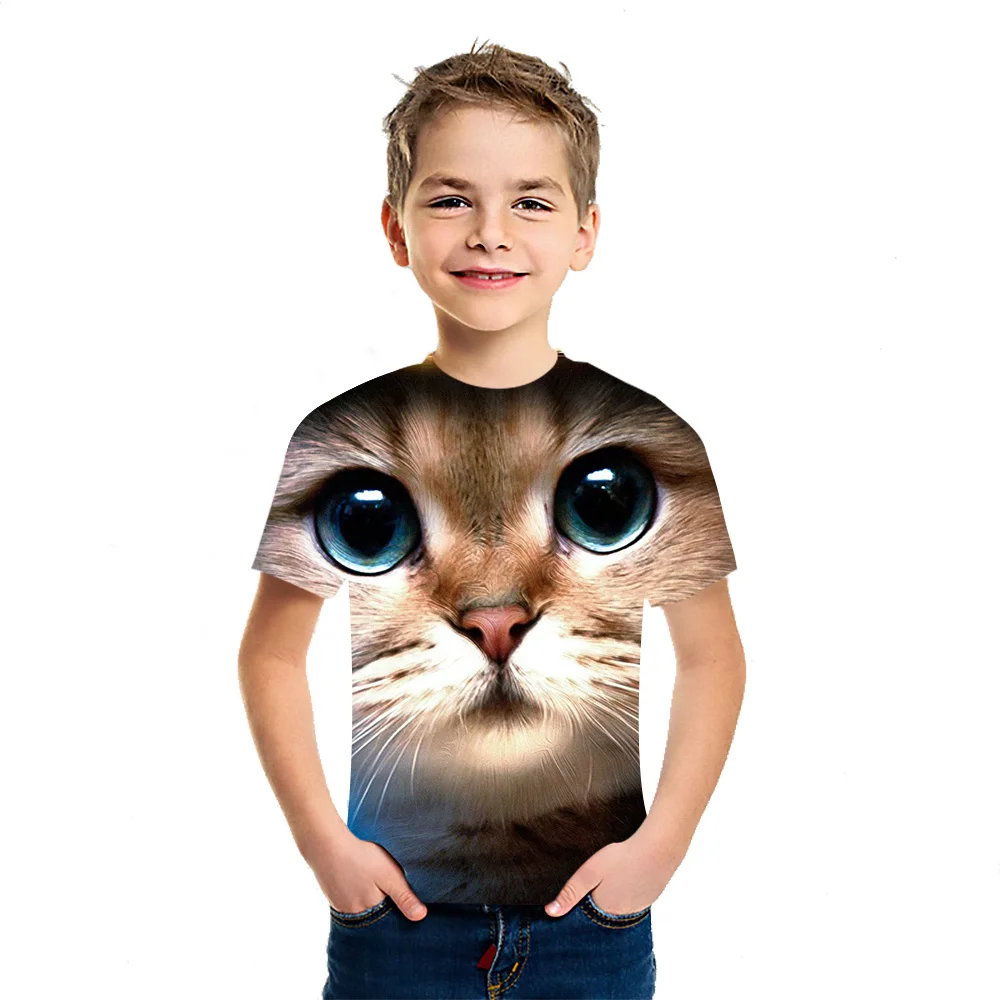 Funny Cat 2021 Summer T-Shirt Cotton New Children's Loose 3D Printing Top Boys And Girls' Personalized Casual Sports Short Sleev
Funny Cat 2021 Summer T-Shirt Cotton New Children's Loose 3D Printing Top Boys And Girls' Personalized Casual Sports Short Sleev