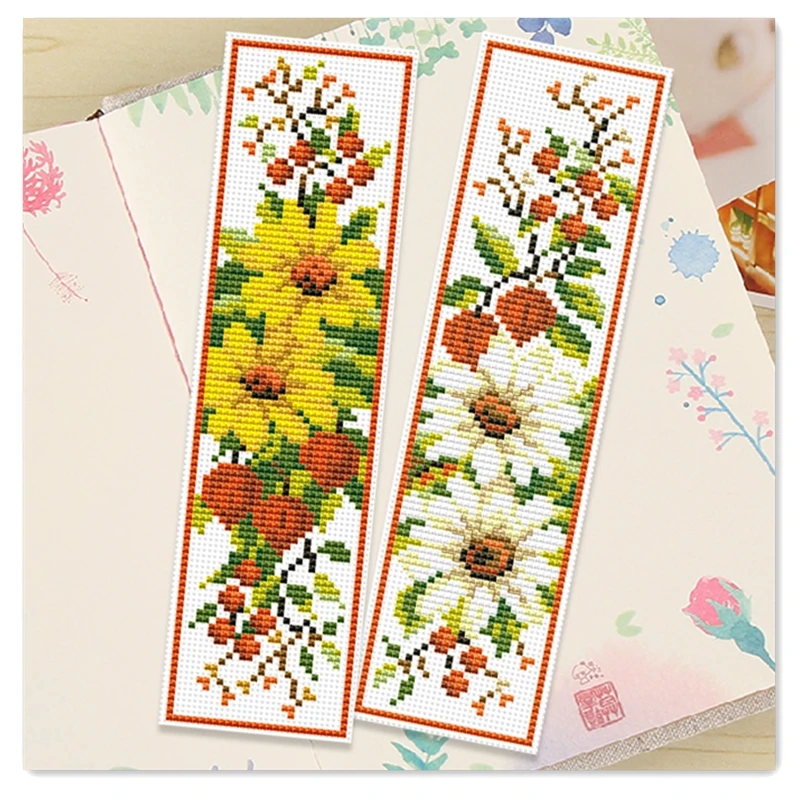 Daisy flower patterns on both sides bookmarks cross stitch kit counted 18ct 14ct Plastic Fabric needlework embroidery Craft kit
Daisy flower patterns on both sides bookmarks cross stitch kit counted 18ct 14ct Plastic Fabric needlework embroidery Craft kit