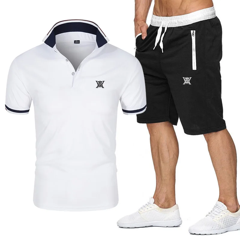New Summer Brand Male Set Men's Golf Polo Shirts+pants Sets Men Casual Tracksuit Suit Print Tops+Pants Gyms Fitness Short Set
New Summer Brand Male Set Men's Golf Polo Shirts+pants Sets Men Casual Tracksuit Suit Print Tops+Pants Gyms Fitness Short Set