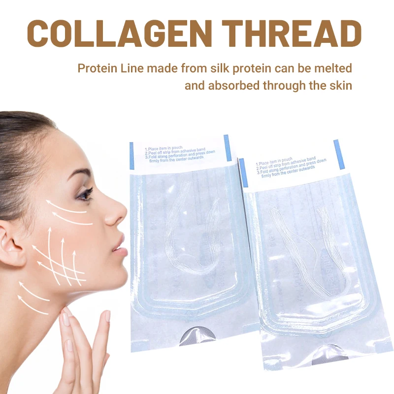 Протеиновая нить без иглы, Золотая протеиновая линия, абсорбируемый наполнитель против морщин для 24-каратной Золотой эссенции 
Протеиновая нить без иглы, Золотая протеиновая линия, абсорбируемый наполнитель против морщин для 24-каратной Золотой эссенции