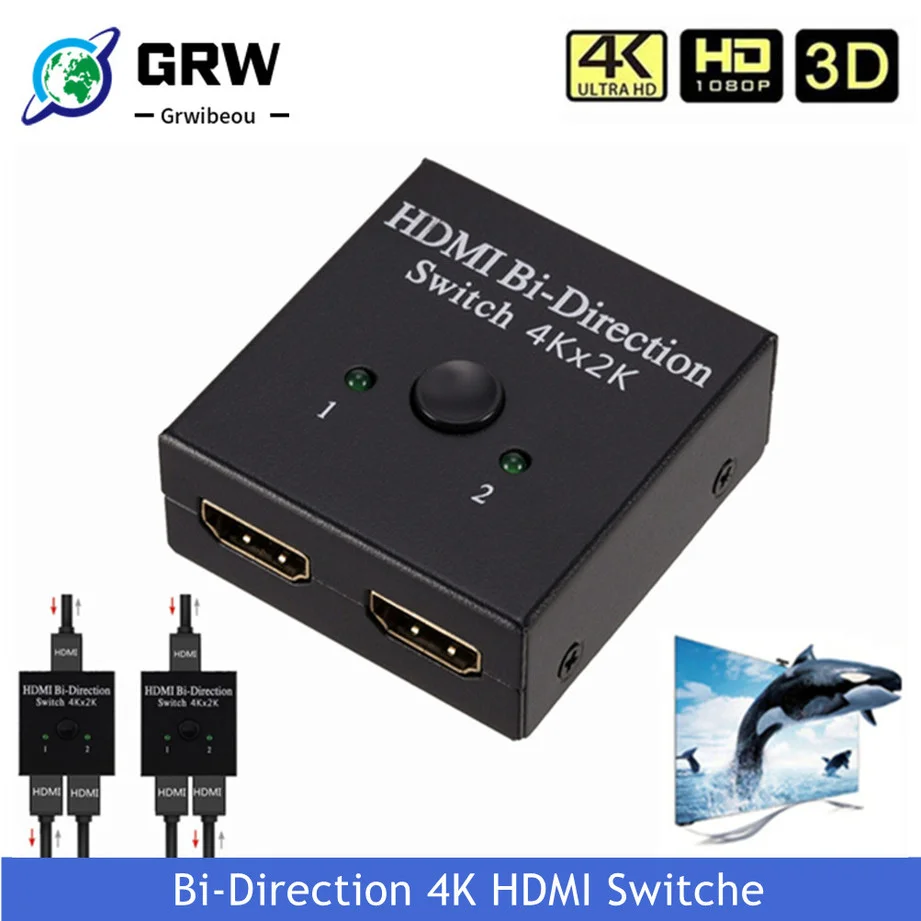Grwibeou 4K x 2K переключатель UHD 2 порта двунаправленное руководство 2x1x2 HDMI AB Переключатель HDCP порты Sup 4K FHD Ultra 1080P для проектора
Grwibeou 4K x 2K переключатель UHD 2 порта двунаправленное руководство 2x1x2 HDMI AB Переключатель HDCP порты Sup 4K FHD Ultra 1080P для проектора