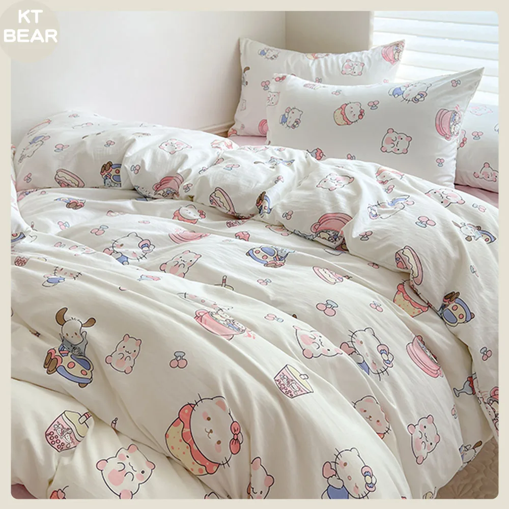 New Kawaii Sanrios Bedding Hello Kitty Pochacco Anime Cotton Soft Bedding Four-Piece Set Cute Cartoon Sweet Creative Girls Gifts
New Kawaii Sanrios Bedding Hello Kitty Pochacco Anime Cotton Soft Bedding Four-Piece Set Cute Cartoon Sweet Creative Girls Gifts