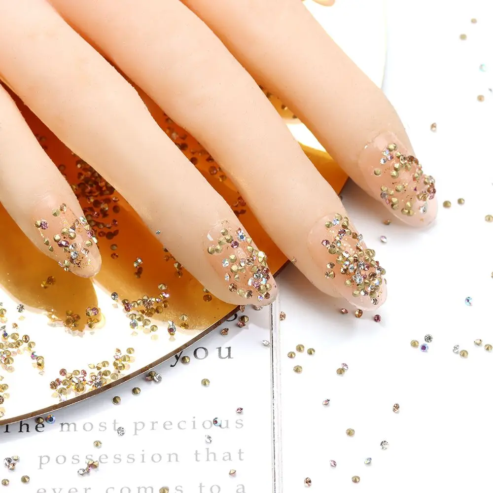 1440pcs/bag Clear Crystal Manicure Decor DIY Art AB gold 3D Decals Resin Charm FlatBack Nail Rhinestones Diamond Decoration
1440pcs/bag Clear Crystal Manicure Decor DIY Art AB gold 3D Decals Resin Charm FlatBack Nail Rhinestones Diamond Decoration
