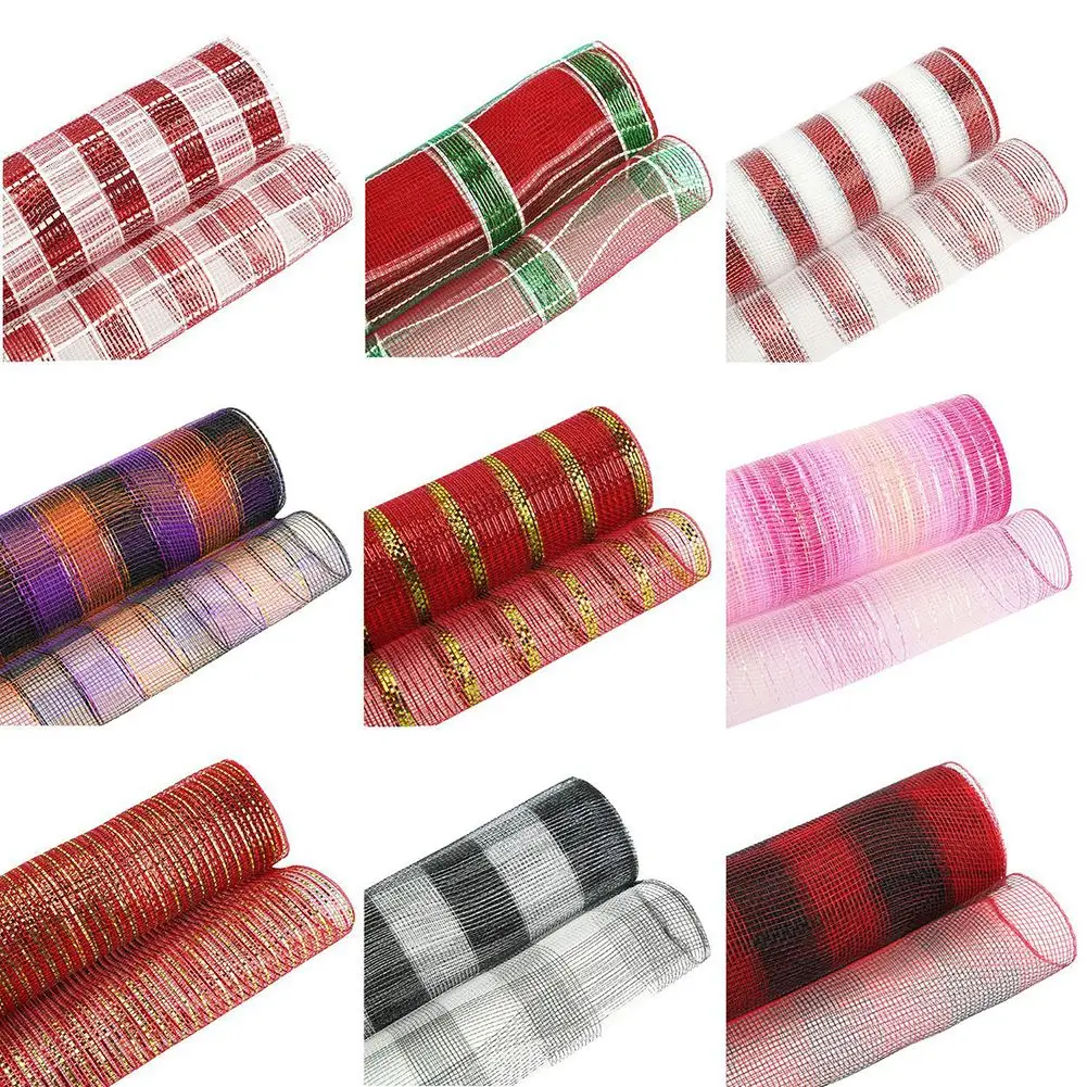 DIY Ribbon Bows Deco Mesh 30 Feet 10 Yards Gold Wire Mesh Ribbons Christmas Valentine's Day Gifts Wrapping Net Wrapping Decor
DIY Ribbon Bows Deco Mesh 30 Feet 10 Yards Gold Wire Mesh Ribbons Christmas Valentine's Day Gifts Wrapping Net Wrapping Decor