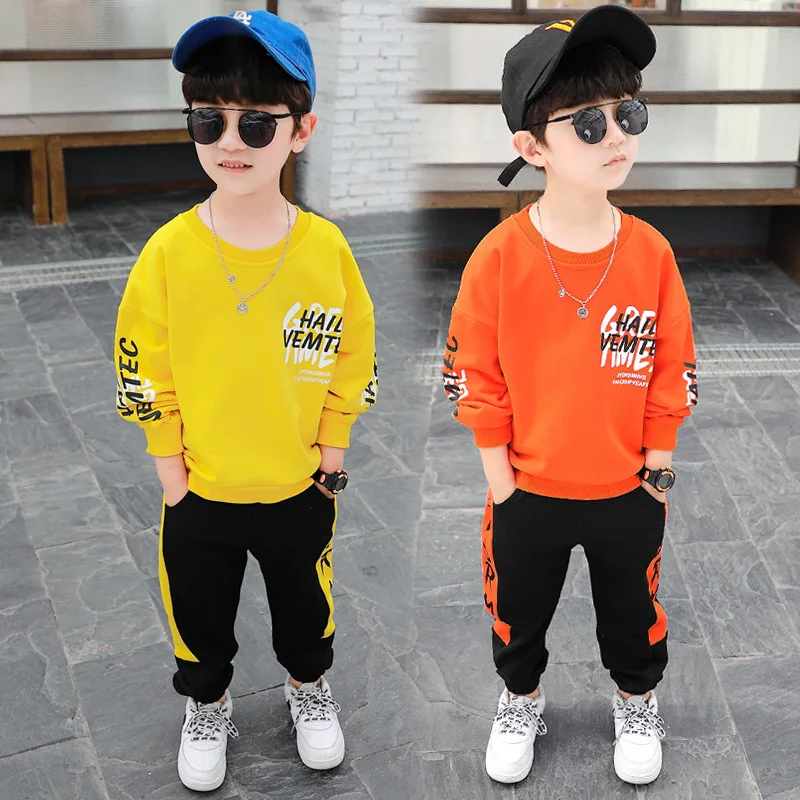 Spring And Autumn Boys' Cotton Sweater Suit Casual New Handsome Children's Sports Two-Piece Set Children's Baby Clothes
Spring And Autumn Boys' Cotton Sweater Suit Casual New Handsome Children's Sports Two-Piece Set Children's Baby Clothes