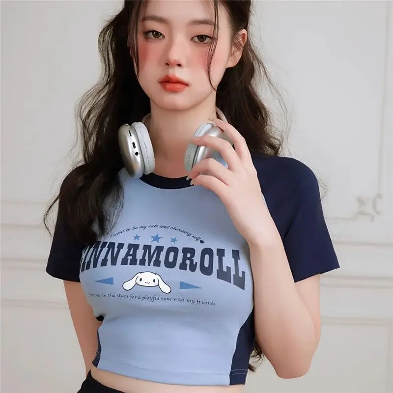 Sanrio Cartoon Pure Cotton Short-Sleeved Cinnamoroll Melody Print High-Value Self-Cultivation Slim Casual Student Top T-Shirt
Sanrio Cartoon Pure Cotton Short-Sleeved Cinnamoroll Melody Print High-Value Self-Cultivation Slim Casual Student Top T-Shirt