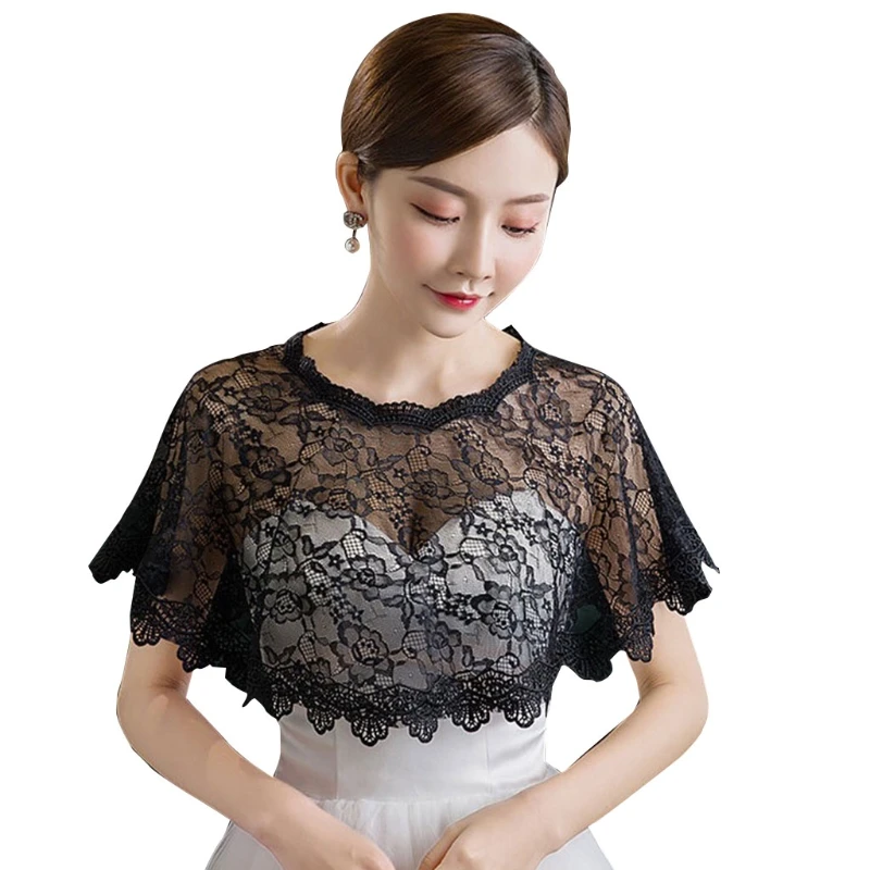 Womens Embroidery Floral Lace Shawl Wrap Wedding Bridal Bolero Flapper Cover Up See-Through Prom High Low Shrug Cape Tulle Jacke
Womens Embroidery Floral Lace Shawl Wrap Wedding Bridal Bolero Flapper Cover Up See-Through Prom High Low Shrug Cape Tulle Jacke