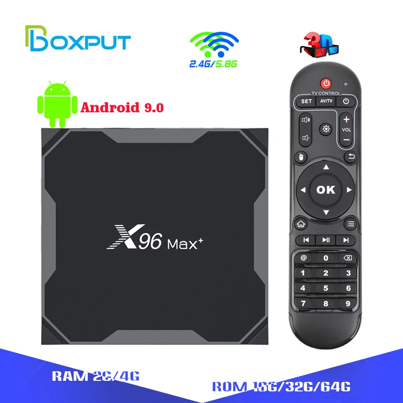 ТВ-приставка X96 Max Plus, 4 + 64 ГБ, 1000 м, Android 9,0, Amlogic S905X3, 8K, Wi-Fi, H.265, 4 + 32 ГБ
ТВ-приставка X96 Max Plus, 4 + 64 ГБ, 1000 м, Android 9,0, Amlogic S905X3, 8K, Wi-Fi, H.265, 4 + 32 ГБ