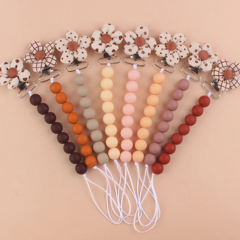 Baby Floral Anti-drop Chain Pacifier Clips Silicone Beads Infant Nipple Appease Soother Chain Clips Dummy Holder Nipple Clip
Baby Floral Anti-drop Chain Pacifier Clips Silicone Beads Infant Nipple Appease Soother Chain Clips Dummy Holder Nipple Clip