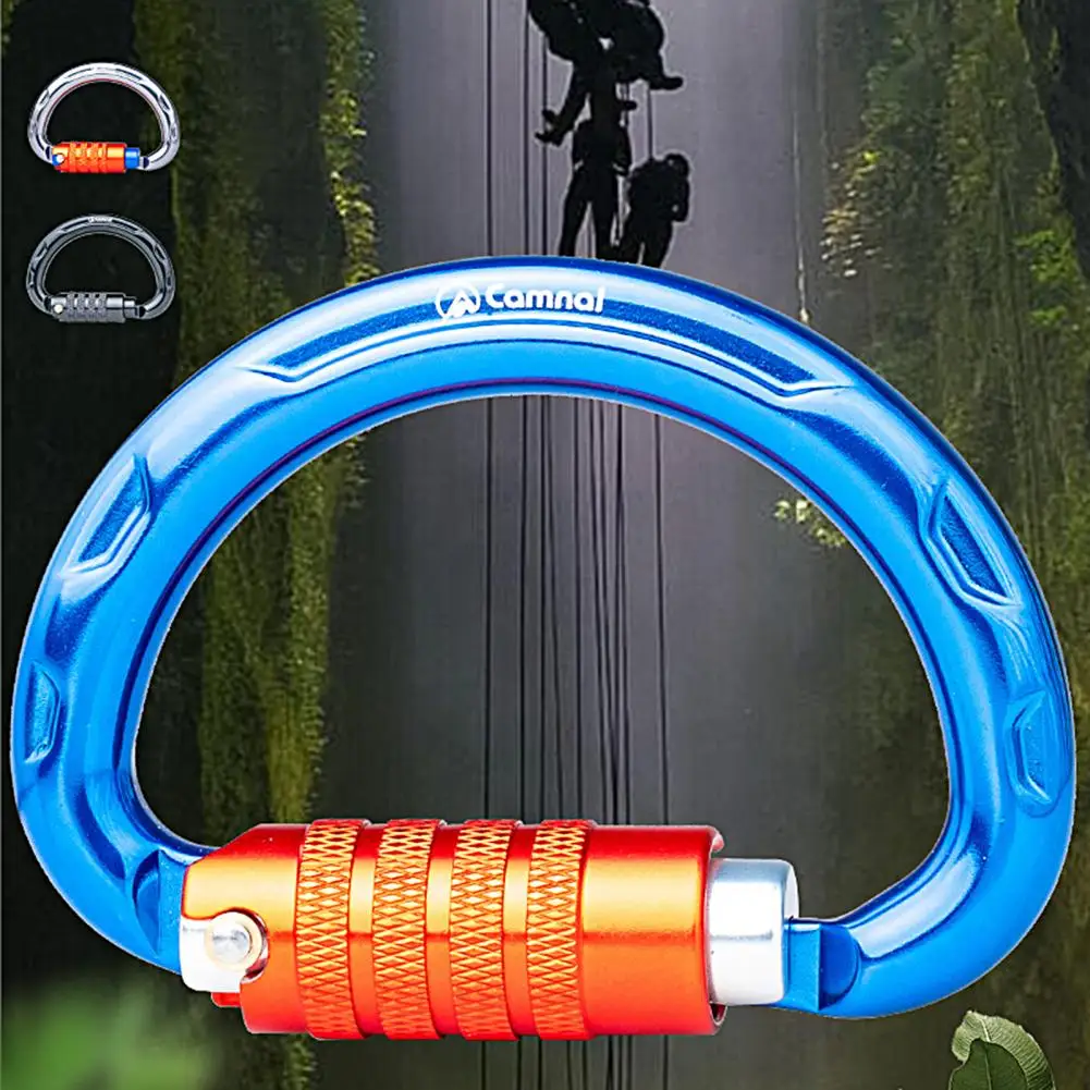 22KN Climbing Carabiner Semicircle Anodizing Auto Aluminum Heavy Duty Outdoor Cave Exploration Screwgate Buckle Climbing Supplie 
22KN Climbing Carabiner Semicircle Anodizing Auto Aluminum Heavy Duty Outdoor Cave Exploration Screwgate Buckle Climbing Supplie