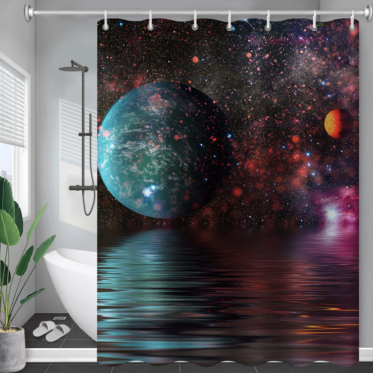 Bohemian style psychedelic sun and moon constellation divination windproof shower curtain bathroom home decoration
Bohemian style psychedelic sun and moon constellation divination windproof shower curtain bathroom home decoration