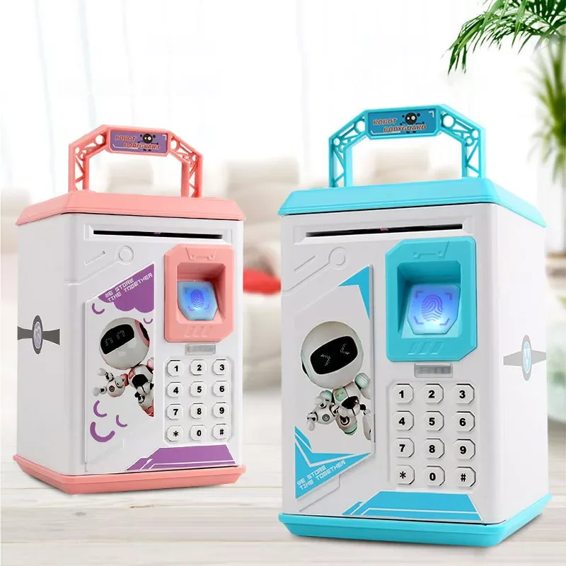 Piggy Bank ATM Password Money Box Cash Coins Saving Banks Safe Boxes Auto Scroll Paper Banknote Gift For Kids
Piggy Bank ATM Password Money Box Cash Coins Saving Banks Safe Boxes Auto Scroll Paper Banknote Gift For Kids