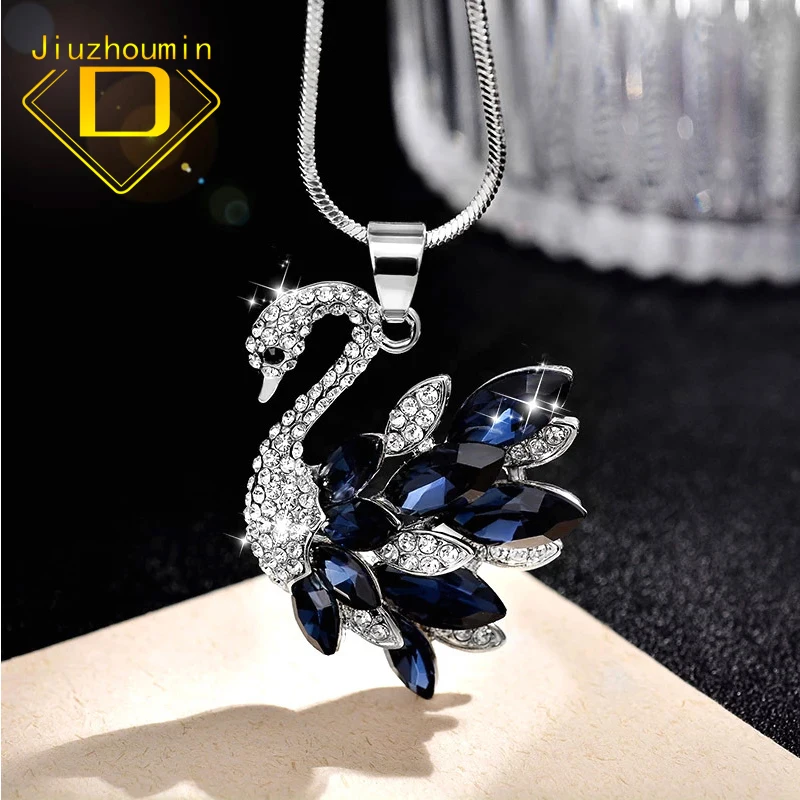 New Blue Zircon Swan Pendant Sweater Chain Fashion Long Necklace Women's Jewelry
New Blue Zircon Swan Pendant Sweater Chain Fashion Long Necklace Women's Jewelry