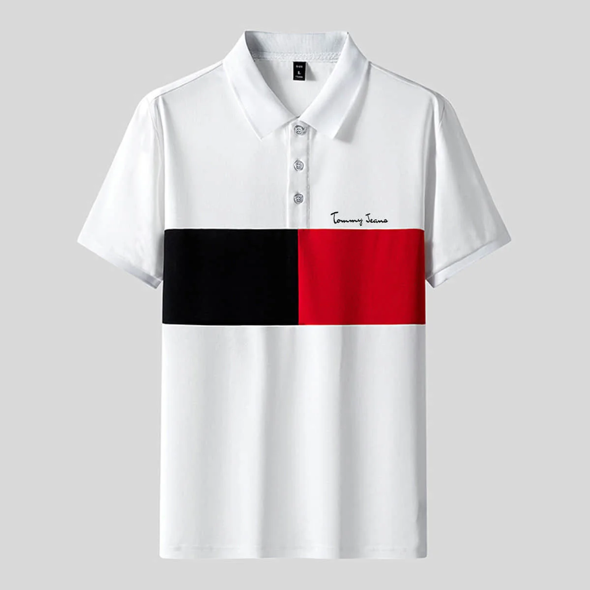 Mens Luxury Brand Lapel Polo Shirt Tomy TM Brand Logo Embroidery Cotton Polo Shirt Male Business Leisure Short Sleeve Golf Shirt
Mens Luxury Brand Lapel Polo Shirt Tomy TM Brand Logo Embroidery Cotton Polo Shirt Male Business Leisure Short Sleeve Golf Shirt