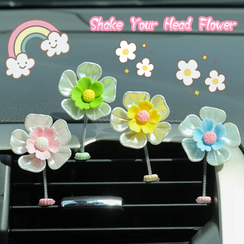 1/4pcs Car Ornament Bobble Head Flower Modeling Car Dashboard Vents Cute Flowers Decorative Accessories Car Interior Supplies
1/4pcs Car Ornament Bobble Head Flower Modeling Car Dashboard Vents Cute Flowers Decorative Accessories Car Interior Supplies