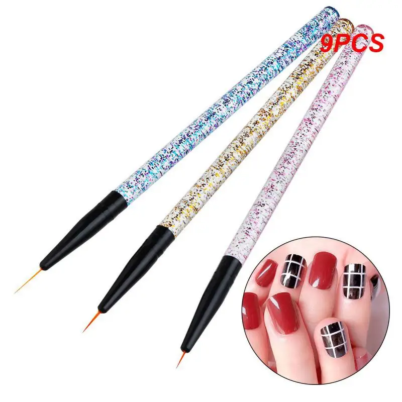 9PCS Acrylic Nail Brush French Stripe Nail Art Liner Brush Set 3D UV Gel Painting Drawing Pen Manicure Accessories Tools
9PCS Acrylic Nail Brush French Stripe Nail Art Liner Brush Set 3D UV Gel Painting Drawing Pen Manicure Accessories Tools
