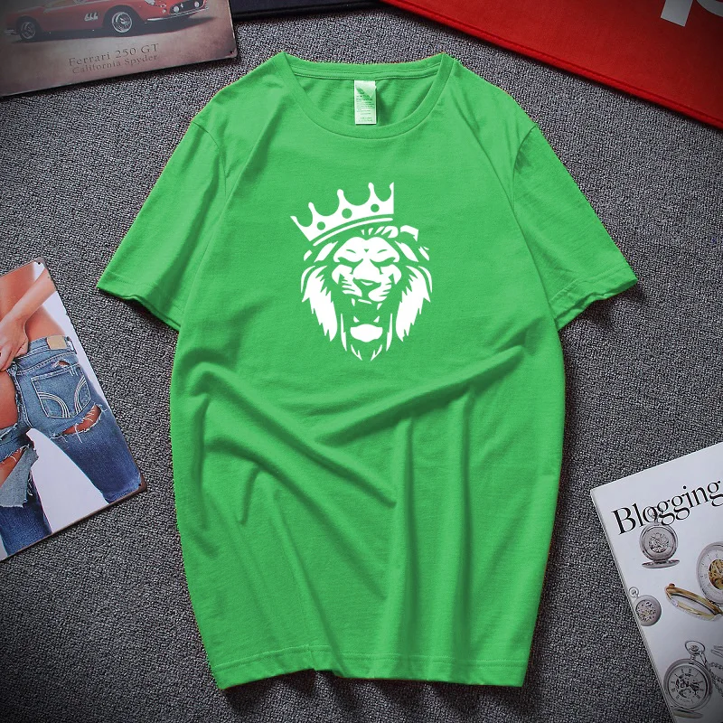 New Summer Fashion Men's Cotton T-Shirt Sports Casual Short Sleeve Crown Lion King Digital Printing Men's/Women's Tops
New Summer Fashion Men's Cotton T-Shirt Sports Casual Short Sleeve Crown Lion King Digital Printing Men's/Women's Tops