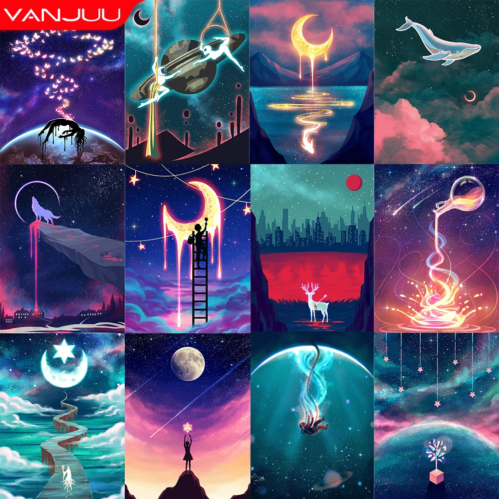5D Diamond Painting fantasy starry sky Diamond Mosaic landscape Full Drill Moon Diamond Embroidery DIY Home Decor Explosion New
5D Diamond Painting fantasy starry sky Diamond Mosaic landscape Full Drill Moon Diamond Embroidery DIY Home Decor Explosion New