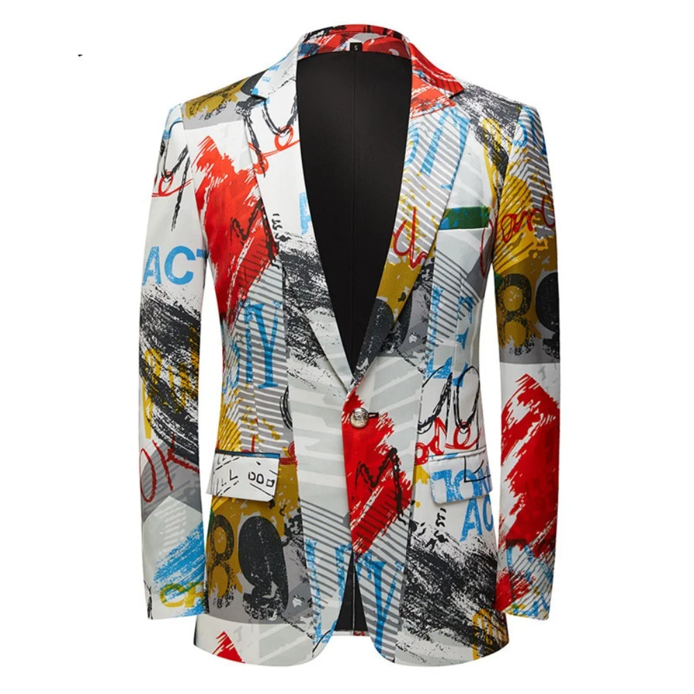 Mens Tuxedo Prom Suits Wedding Dress Suit Male Slim Fit Thin Blazer Embroidered Formal Printed Suit Casual Jacket Party Clothes
Mens Tuxedo Prom Suits Wedding Dress Suit Male Slim Fit Thin Blazer Embroidered Formal Printed Suit Casual Jacket Party Clothes