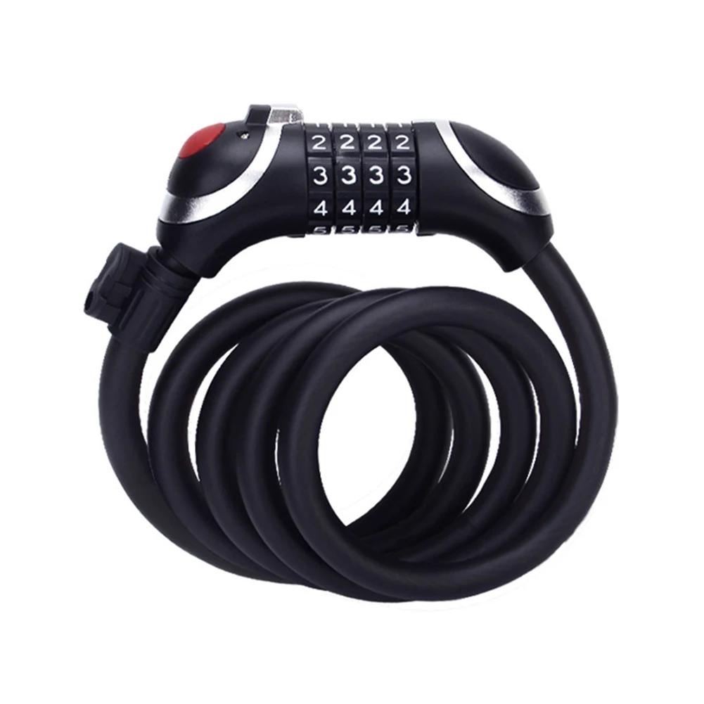 4 Digit Combination Password Bike Security Lock Bicycle Cable Chain With LED Anti-theft Mini Lock 1.2m/1.5m/1.8m Aluminum
4 Digit Combination Password Bike Security Lock Bicycle Cable Chain With LED Anti-theft Mini Lock 1.2m/1.5m/1.8m Aluminum