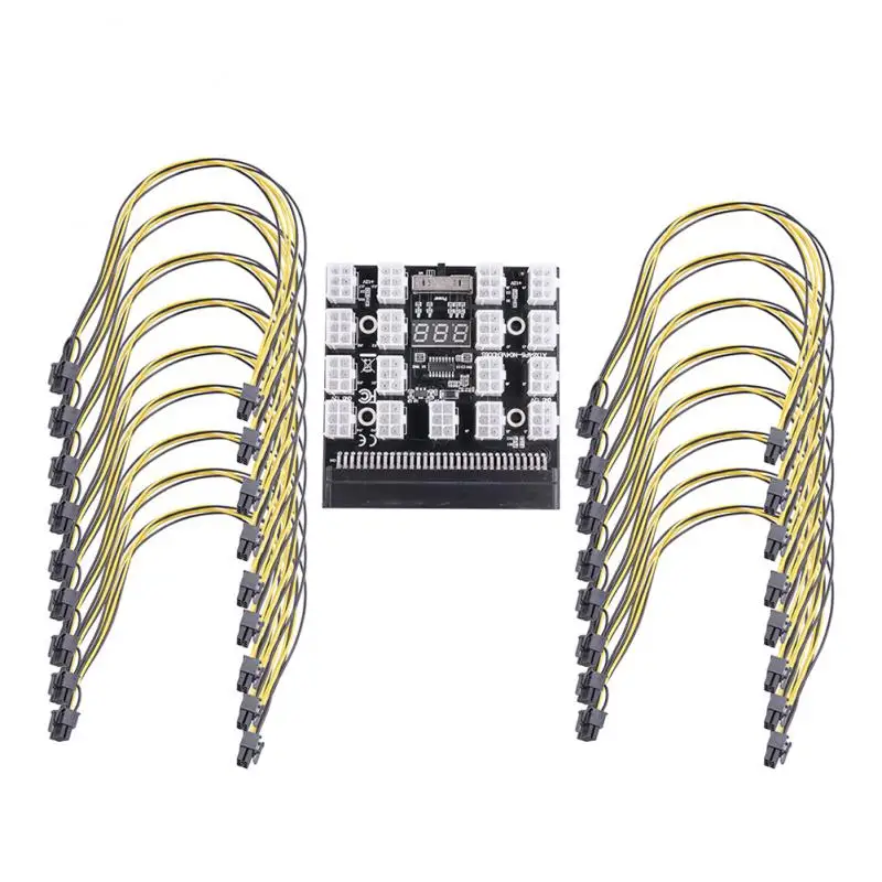 Power Module Breakout Board For HP 750W 1200W PSU Server Power Conversion 17pcs 18AWG 6Pin To 8 Pin Power Cable For BTC Mining
Power Module Breakout Board For HP 750W 1200W PSU Server Power Conversion 17pcs 18AWG 6Pin To 8 Pin Power Cable For BTC Mining