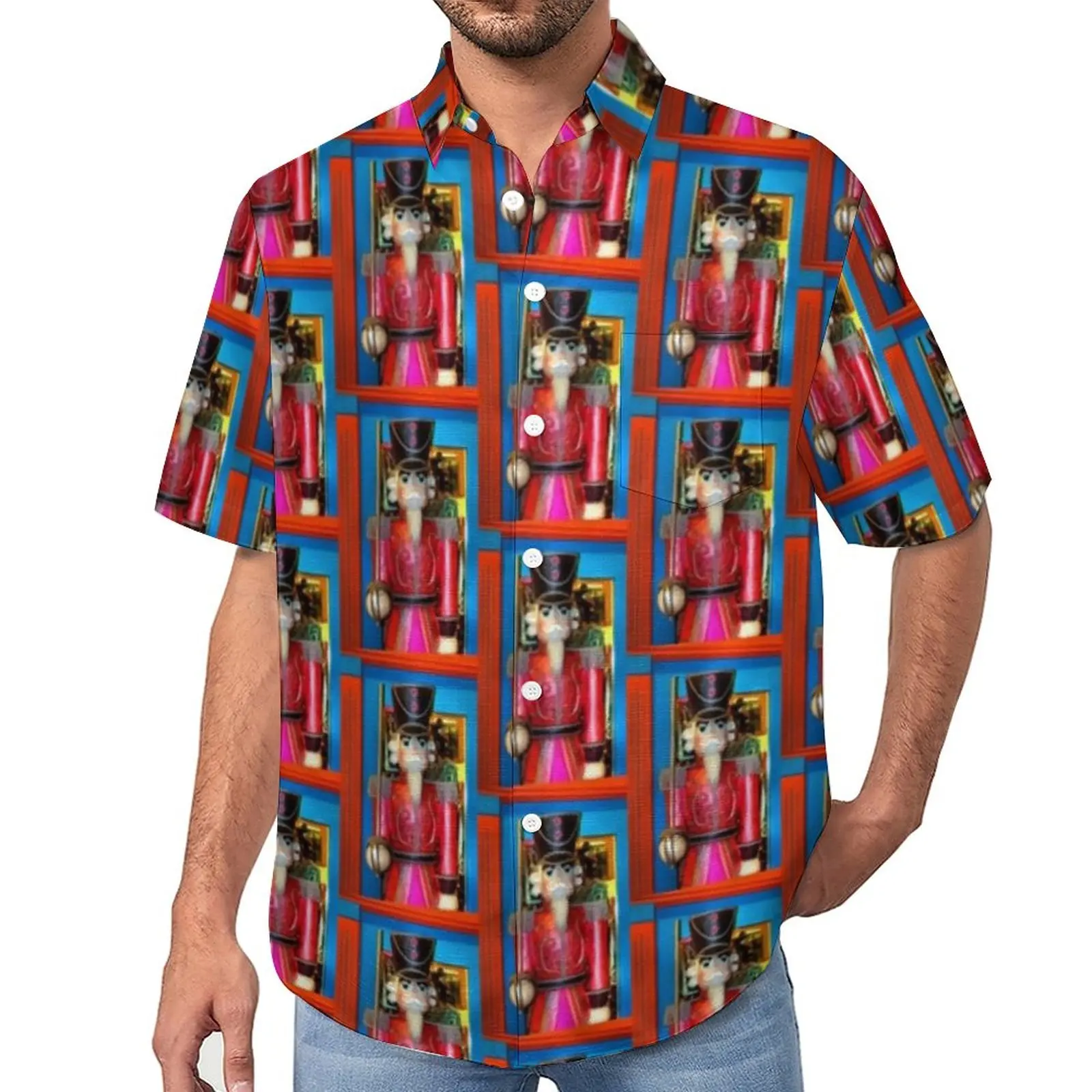Christmas Nutcracker Casual Shirt Cartoon Print Vacation Loose Shirt Hawaiian Vintage Blouses Short Sleeve Custom Oversized Tops
Christmas Nutcracker Casual Shirt Cartoon Print Vacation Loose Shirt Hawaiian Vintage Blouses Short Sleeve Custom Oversized Tops