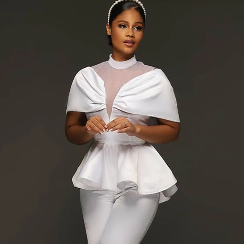 MD African Elegant White Ruffle Clothes For Women 2022 Summer Women Blouse Peplum Shirt Tops South Africa Ladies Party Outfits
MD African Elegant White Ruffle Clothes For Women 2022 Summer Women Blouse Peplum Shirt Tops South Africa Ladies Party Outfits