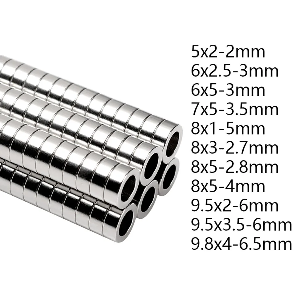 10Pcs D5mm-9.8mm Small Round Ring Neodymium Magnet Super Strong Rare Earth NdFeB Magnets N35 Hole 2mm-6.5mm
10Pcs D5mm-9.8mm Small Round Ring Neodymium Magnet Super Strong Rare Earth NdFeB Magnets N35 Hole 2mm-6.5mm