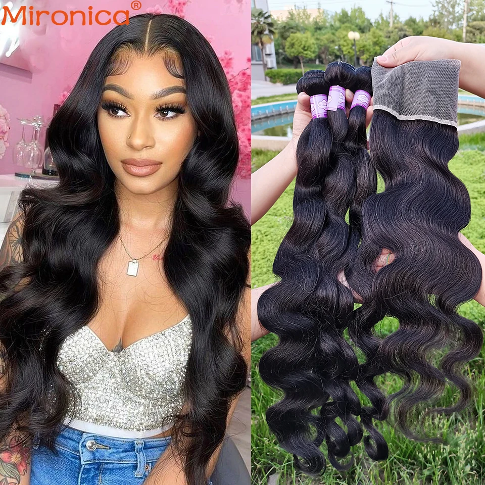 Body Wave Bundles With Frontal 100% Human Hair 3 4 Bundles With Lace Closure Brazilian Natural Color Hair Bundles With Closure
Body Wave Bundles With Frontal 100% Human Hair 3 4 Bundles With Lace Closure Brazilian Natural Color Hair Bundles With Closure