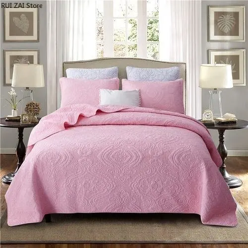 100% Cotton Bedspread Bed Sheet Bed Linen Bed Cover Quilt Blanket Pillowcases 3pcs 42 Gray White Beige Pink European
100% Cotton Bedspread Bed Sheet Bed Linen Bed Cover Quilt Blanket Pillowcases 3pcs 42 Gray White Beige Pink European