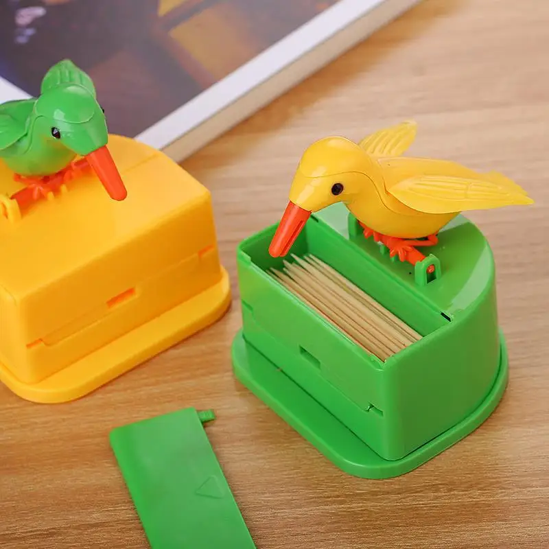 Automatic Pop-Up Toothpick Box Plastic Small Bird Toothpick Storage Case Toothpick Holder Living Room Decoration
Automatic Pop-Up Toothpick Box Plastic Small Bird Toothpick Storage Case Toothpick Holder Living Room Decoration