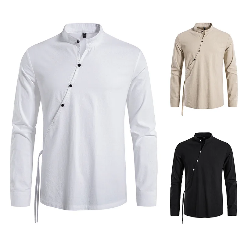 Steampunk White Black Stand Collar Long Sleeve Victorian Vintage Shirt Men Gothic Renaissance Medieval Shirt Plus Size
Steampunk White Black Stand Collar Long Sleeve Victorian Vintage Shirt Men Gothic Renaissance Medieval Shirt Plus Size