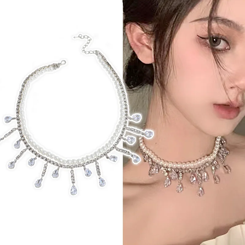 2022 New Jewellery Pearl Necklace Women's Fashion Rhinestone Pendant Necklace Zirconia Trendy Elegant Wedding Gift
2022 New Jewellery Pearl Necklace Women's Fashion Rhinestone Pendant Necklace Zirconia Trendy Elegant Wedding Gift