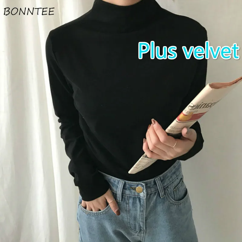 Aesthetic Long Sleeve T-shirts Women 3XL Half-turtleneck Fall Warm Slim All-match Solid Elegant Undershirts Trendy Ulzzang New
Aesthetic Long Sleeve T-shirts Women 3XL Half-turtleneck Fall Warm Slim All-match Solid Elegant Undershirts Trendy Ulzzang New