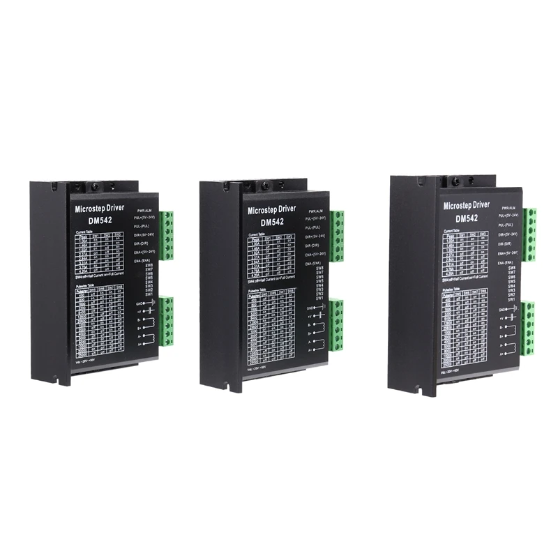 3Pcs Stepper Motor Driver, DM542 Stepper Motor Driver Dsp Digital Driver Board For Nema 17/23
3Pcs Stepper Motor Driver, DM542 Stepper Motor Driver Dsp Digital Driver Board For Nema 17/23