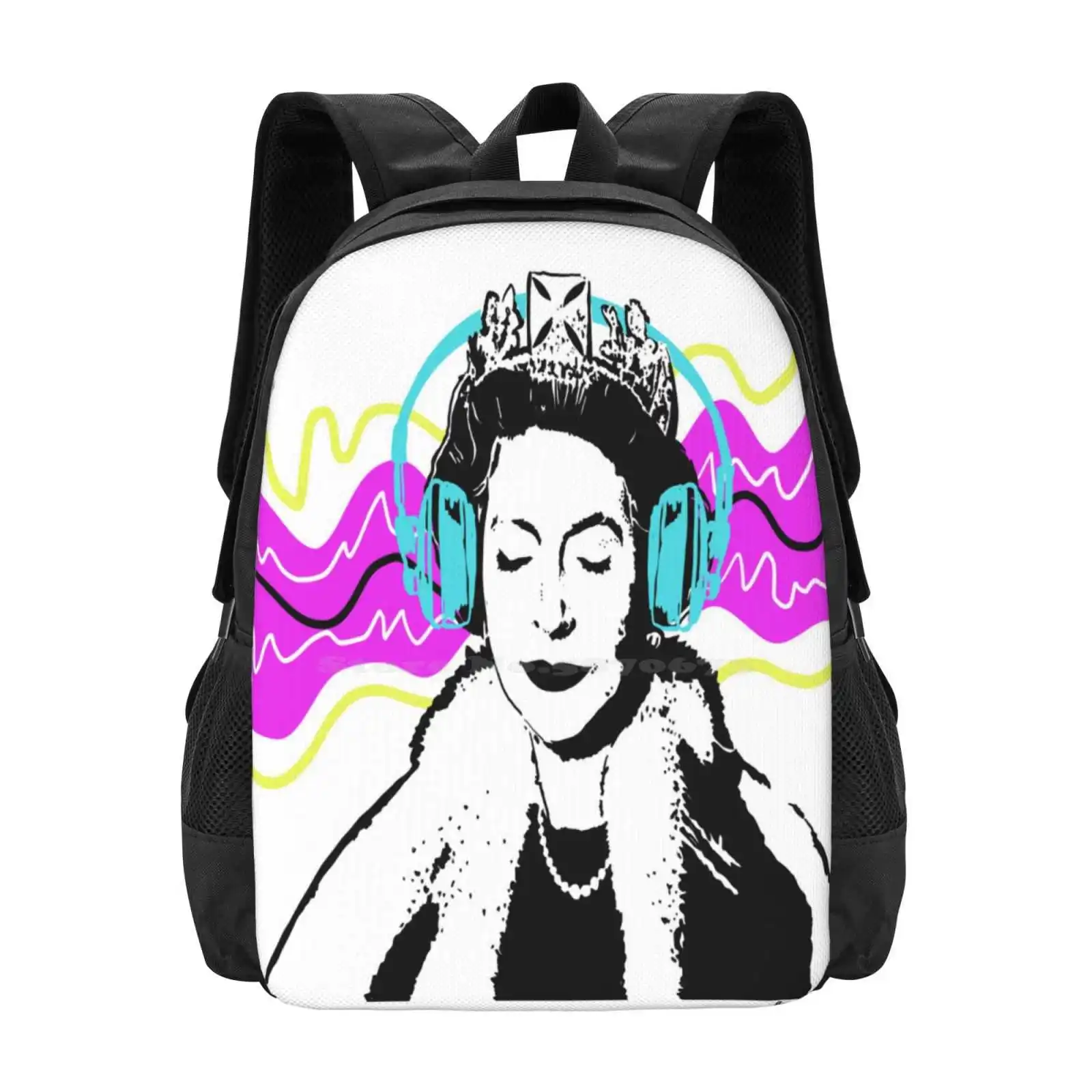 Queen Elisabeth Listening Rock Music With Headphones Pop Art Style Backpack For Student School Laptop Travel Bag Queen
Queen Elisabeth Listening Rock Music With Headphones Pop Art Style Backpack For Student School Laptop Travel Bag Queen