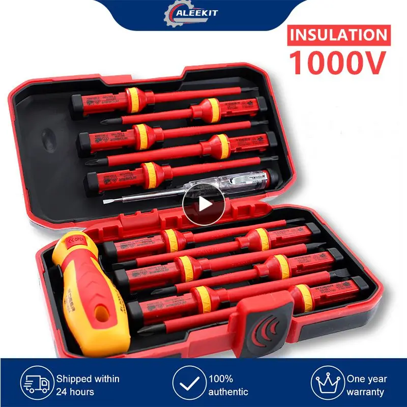 Insulated Screwdriver Set 1000v Phillips Slotted Screwdriver Screw Holder Multifunctional Electrician Hand Tool
Insulated Screwdriver Set 1000v Phillips Slotted Screwdriver Screw Holder Multifunctional Electrician Hand Tool