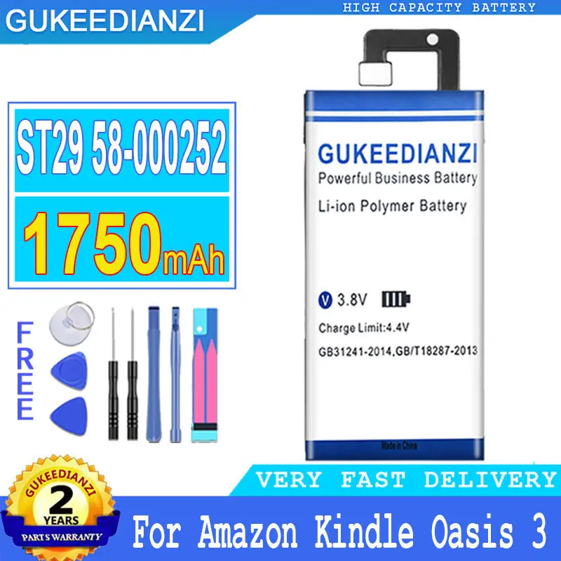 Bateria High Capacity 1750mAh Battery ST29 58-000252 For Amazon Kindle Oasis 3 Oasis3 Phone High Quality Battery
Bateria High Capacity 1750mAh Battery ST29 58-000252 For Amazon Kindle Oasis 3 Oasis3 Phone High Quality Battery