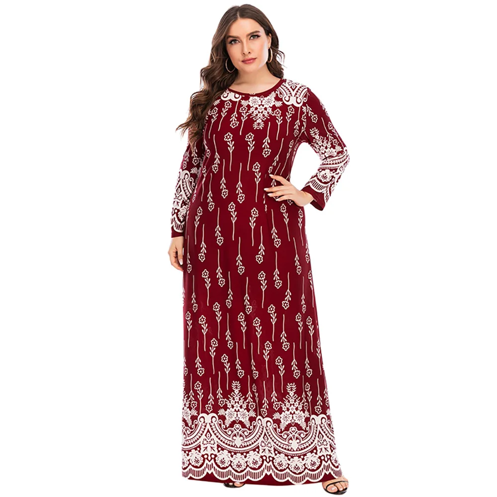 Plus Size Abaya Muslim Dress Women 2022 Autumn Winter Long Sleeve Retro Floral Print Maxi Long Dress Turkish Islamic Clothing
Plus Size Abaya Muslim Dress Women 2022 Autumn Winter Long Sleeve Retro Floral Print Maxi Long Dress Turkish Islamic Clothing