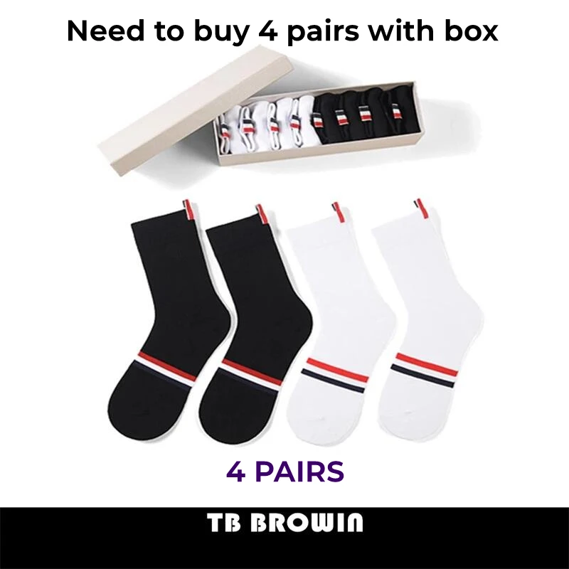 Мужские носки TB BROWIN THOM, роскошные брендовые полосатые женские повседневные уличные модные чулки в стиле Харадзюку, оптом
Мужские носки TB BROWIN THOM, роскошные брендовые полосатые женские повседневные уличные модные чулки в стиле Харадзюку, оптом