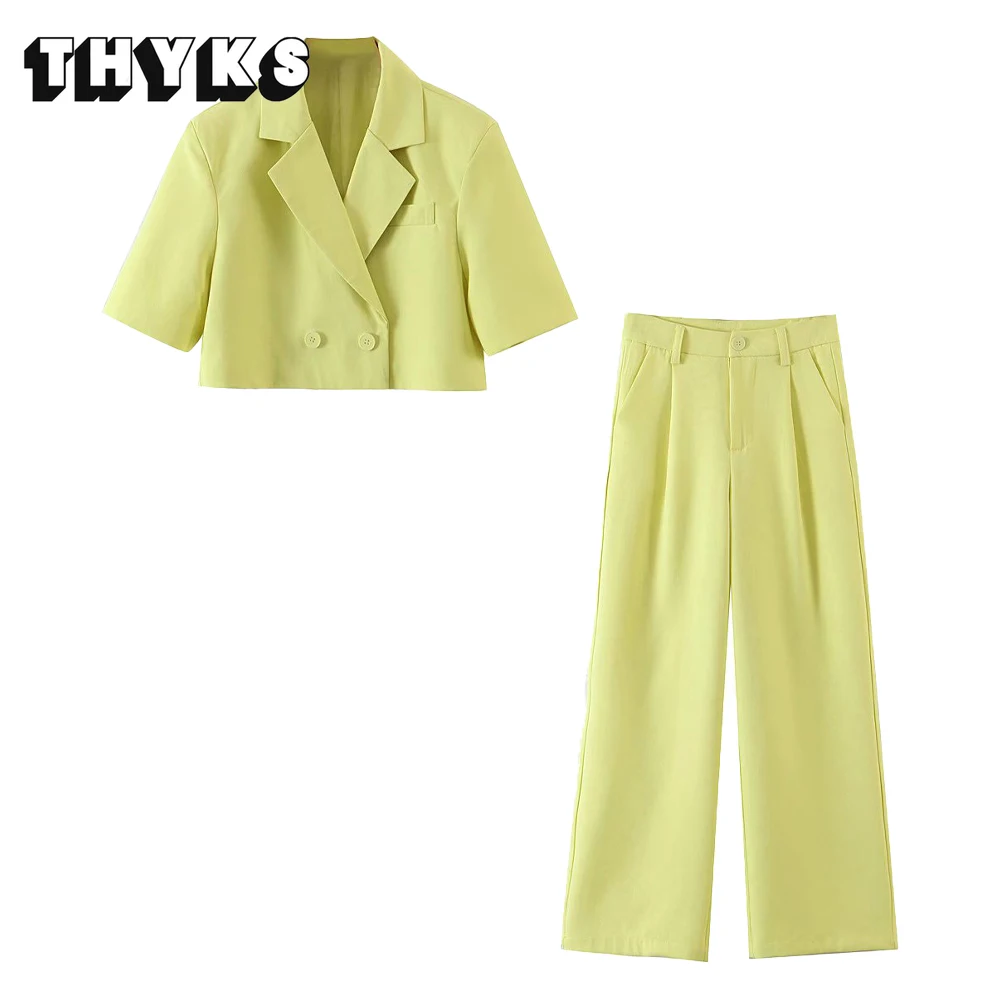 Women's 2022 Fashion Solid Color Short Suit Jacket Casual Retro Women's Chic Short Jacket + High Waist Pants Suit Pantalon Mujer
Women's 2022 Fashion Solid Color Short Suit Jacket Casual Retro Women's Chic Short Jacket + High Waist Pants Suit Pantalon Mujer
