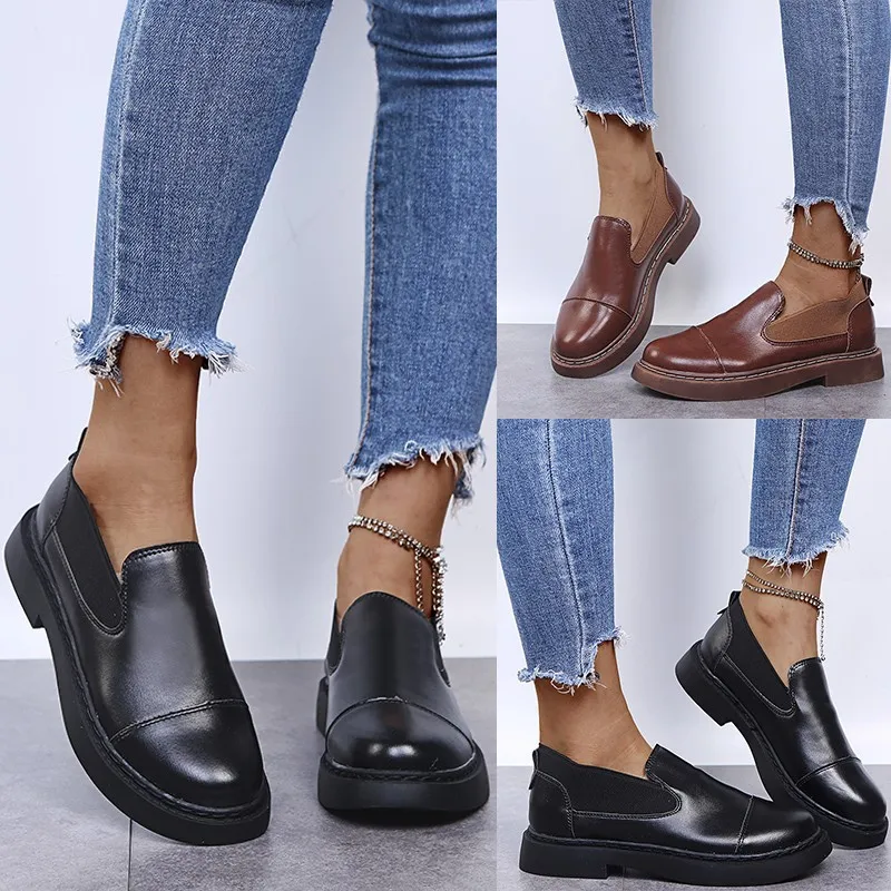 Retro Fashion Women's Casual Shoes British Style Women Slip-on Small Leather Shoes Classic Ladies Loafers Daily Working Shoes
Retro Fashion Women's Casual Shoes British Style Women Slip-on Small Leather Shoes Classic Ladies Loafers Daily Working Shoes