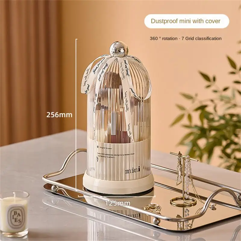 Rotating Dustproof Desktop Makeup Organizer Brush Split Dressing Table Eye Shadow Lipstick Cosmetic Bathroom Storage Box 
Rotating Dustproof Desktop Makeup Organizer Brush Split Dressing Table Eye Shadow Lipstick Cosmetic Bathroom Storage Box