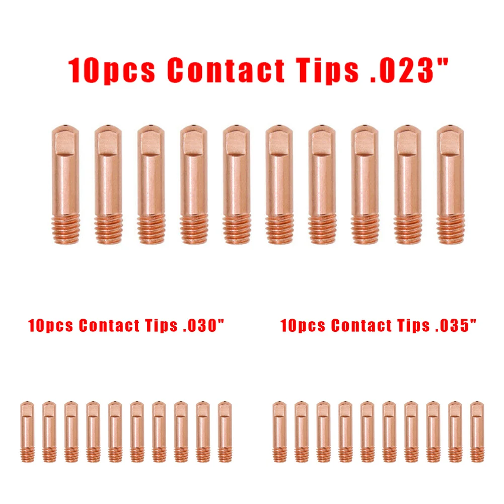 10pcs Tips Diffuser Nozzle MIG Welding Nozzle Contact Tips For Century FC 90 Flux-Cored Wire-Feed Welder K3493-1 0.23/0.3/0.35mm
10pcs Tips Diffuser Nozzle MIG Welding Nozzle Contact Tips For Century FC 90 Flux-Cored Wire-Feed Welder K3493-1 0.23/0.3/0.35mm