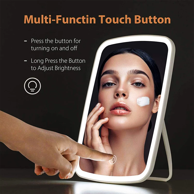 LED Touch Screen Makeup Mirror Folding Mirror Lighted Makeup Mirror 3 Colors Light Modes USB Rechargeable Cosmetic Mirror Tools
LED Touch Screen Makeup Mirror Folding Mirror Lighted Makeup Mirror 3 Colors Light Modes USB Rechargeable Cosmetic Mirror Tools