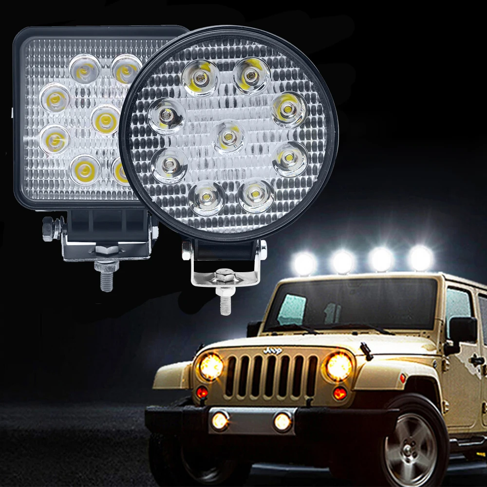 1x High Quality 27W Car Led Work Light Car Led Spot LED 12V Led Work Lights for 4X4 ATV Offroad Truck Tractor Fog Lamp Headlight
1x High Quality 27W Car Led Work Light Car Led Spot LED 12V Led Work Lights for 4X4 ATV Offroad Truck Tractor Fog Lamp Headlight