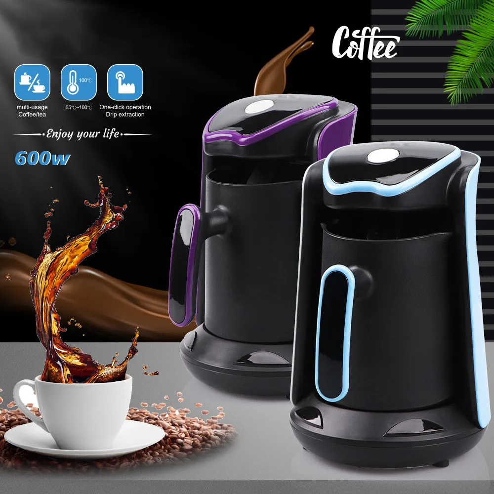 

Electric Coffee Maker Automatic Turkish Coffee Machine Cordless Electric Pot Portable Travel 800W Coffee Maker 220V Sonifer